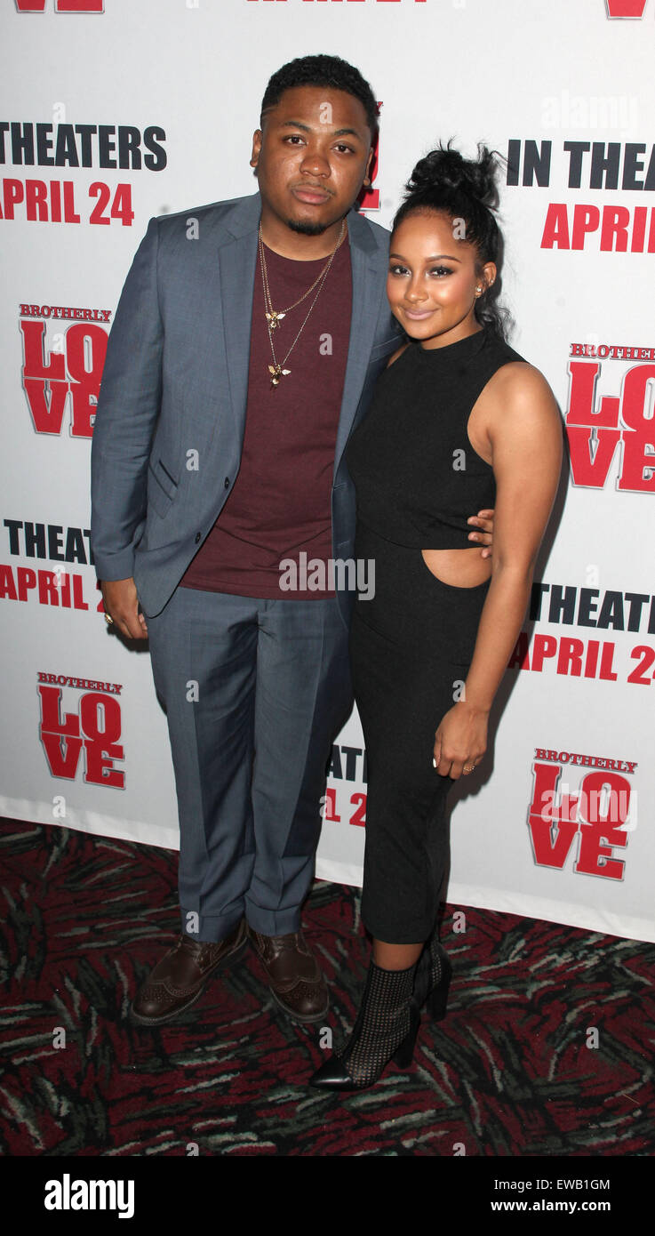 New York premiere of 'Brotherly Love' at The AMC Magic Johnson Harlem 9 -  Arrivals Featuring: Julito McCullum, Dana Chanel Where: New York City,  United States When: 20 Apr 2015 Stock Photo - Alamy