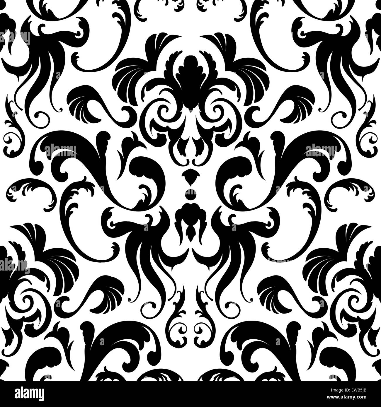 Damask seamless pattern. EPS 10 vector illustration without ...
