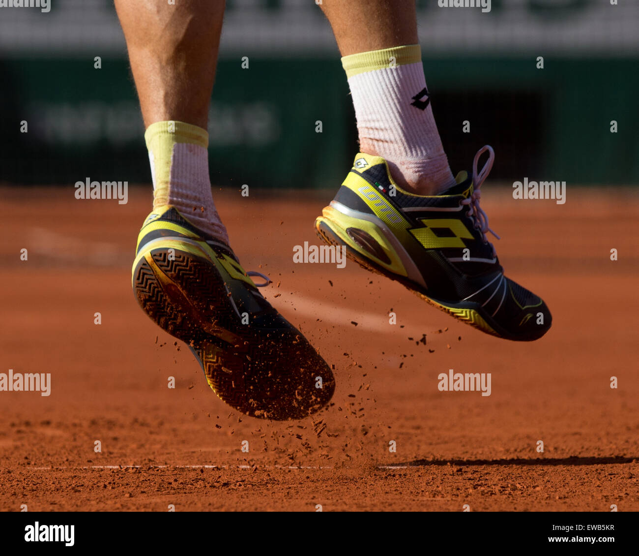 Feet of a tennis player Stock Photo