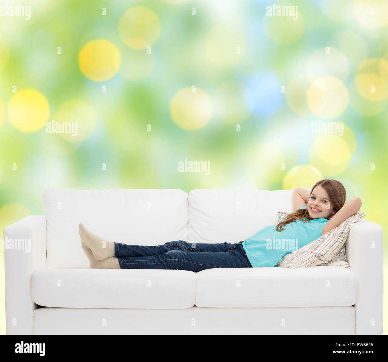 Pre teen girl sofa hi-res stock photography and images - Alamy
