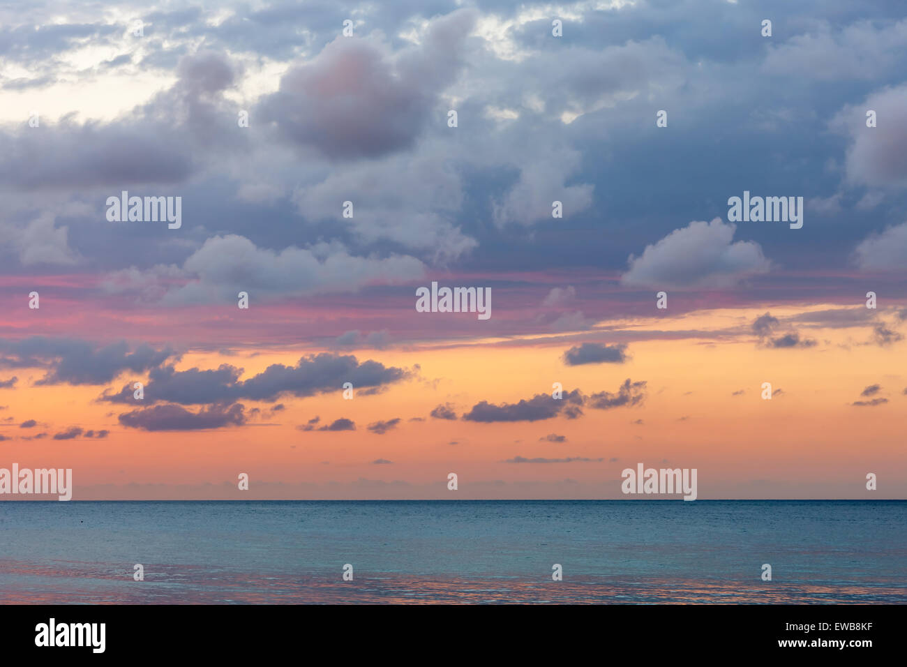 beautiful sunset at the beach Stock Photo - Alamy
