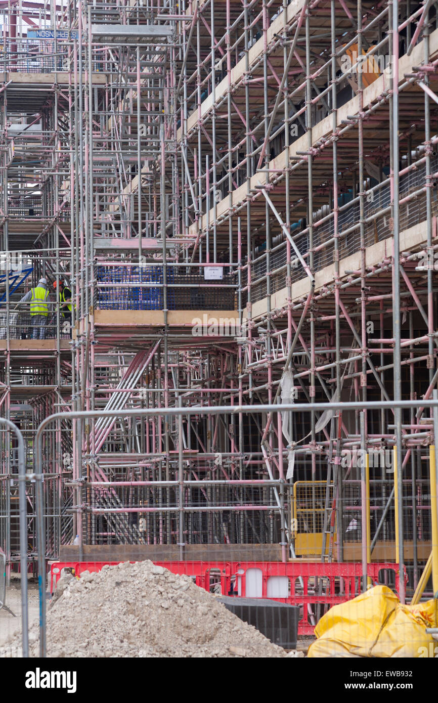 construction building work underway at Brewery Square, Dorchester South, Dorset in June Stock Photo