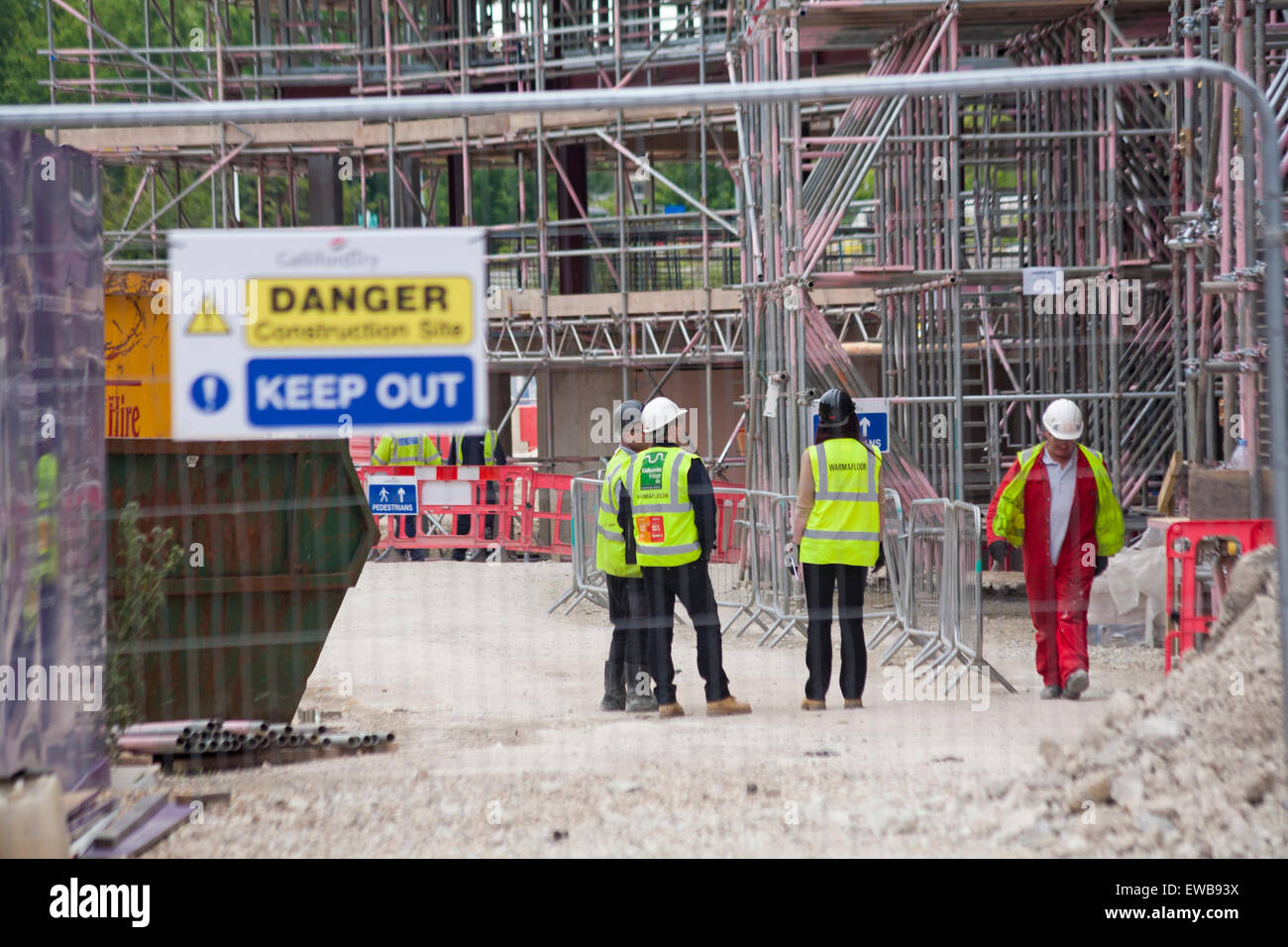 construction building work underway at Brewery Square, Dorchester South, Dorset in June Stock Photo