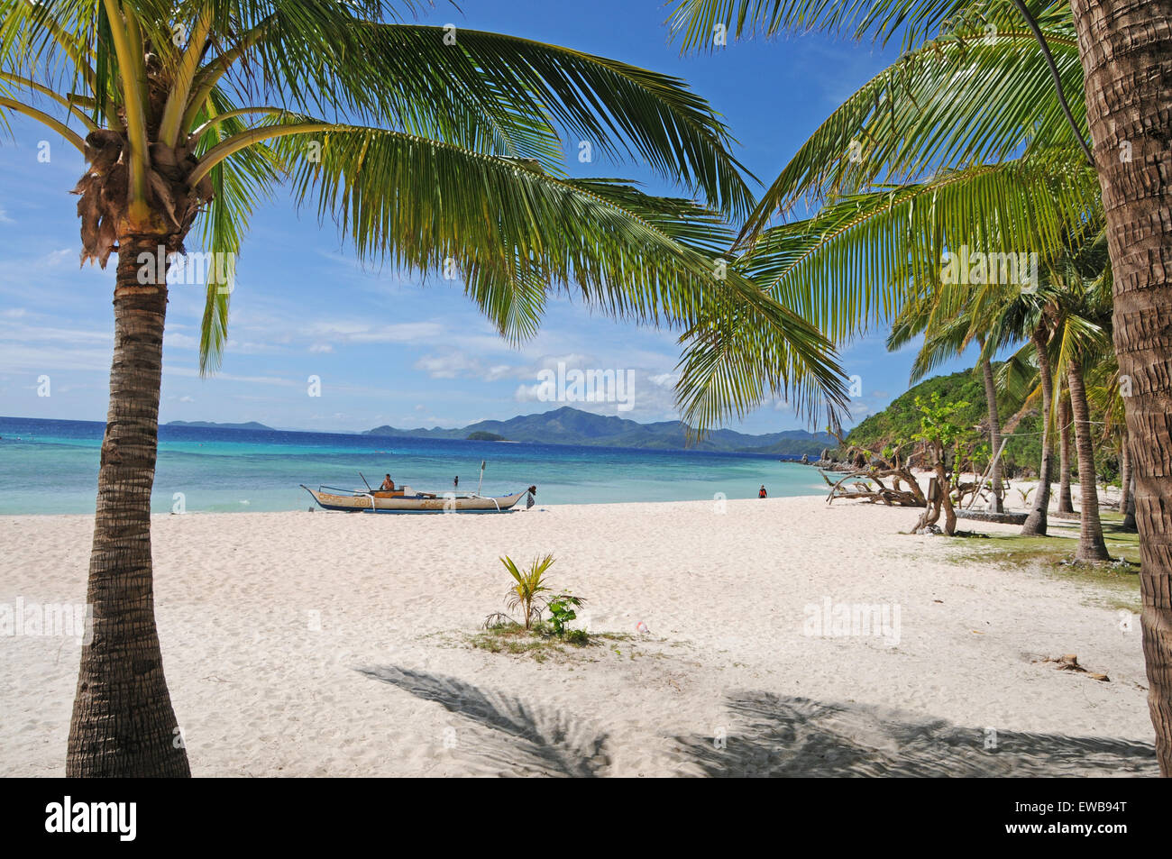 Malcapua Beach, Coron, The Philippines Stock Photo