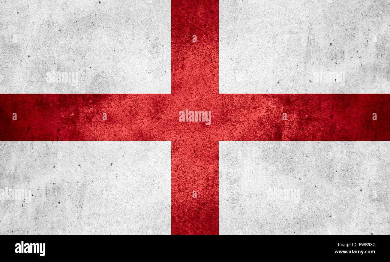 flag of England or English banner on rough pattern texture background ...