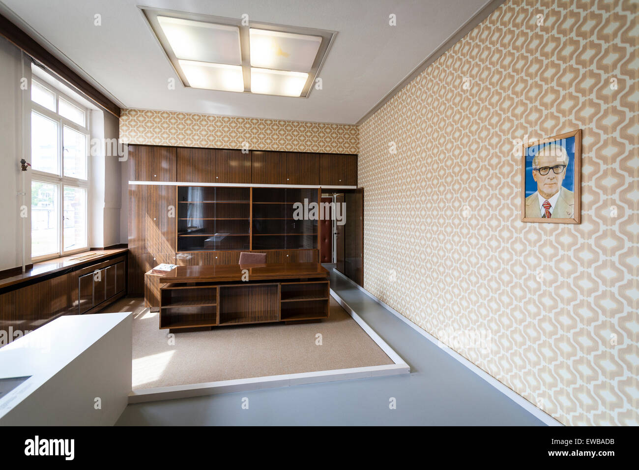 Directors Room, former Stasi prison, Hohenschönhausen Memorial, Berlin Stock Photo