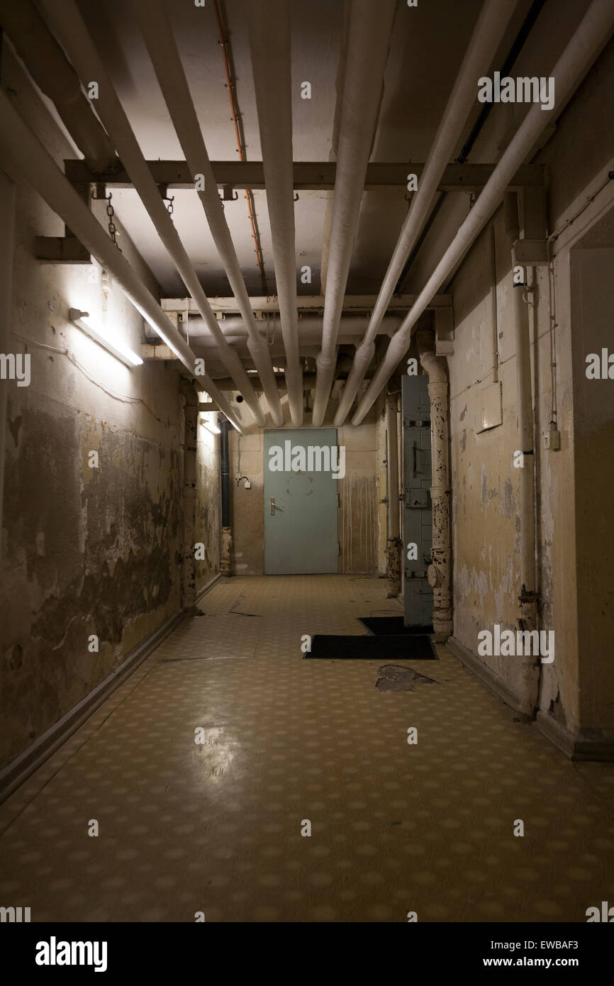 Prison cell at Stasi prison, Hohenschönhausen Memorial, Berlin, Germany Stock Photo