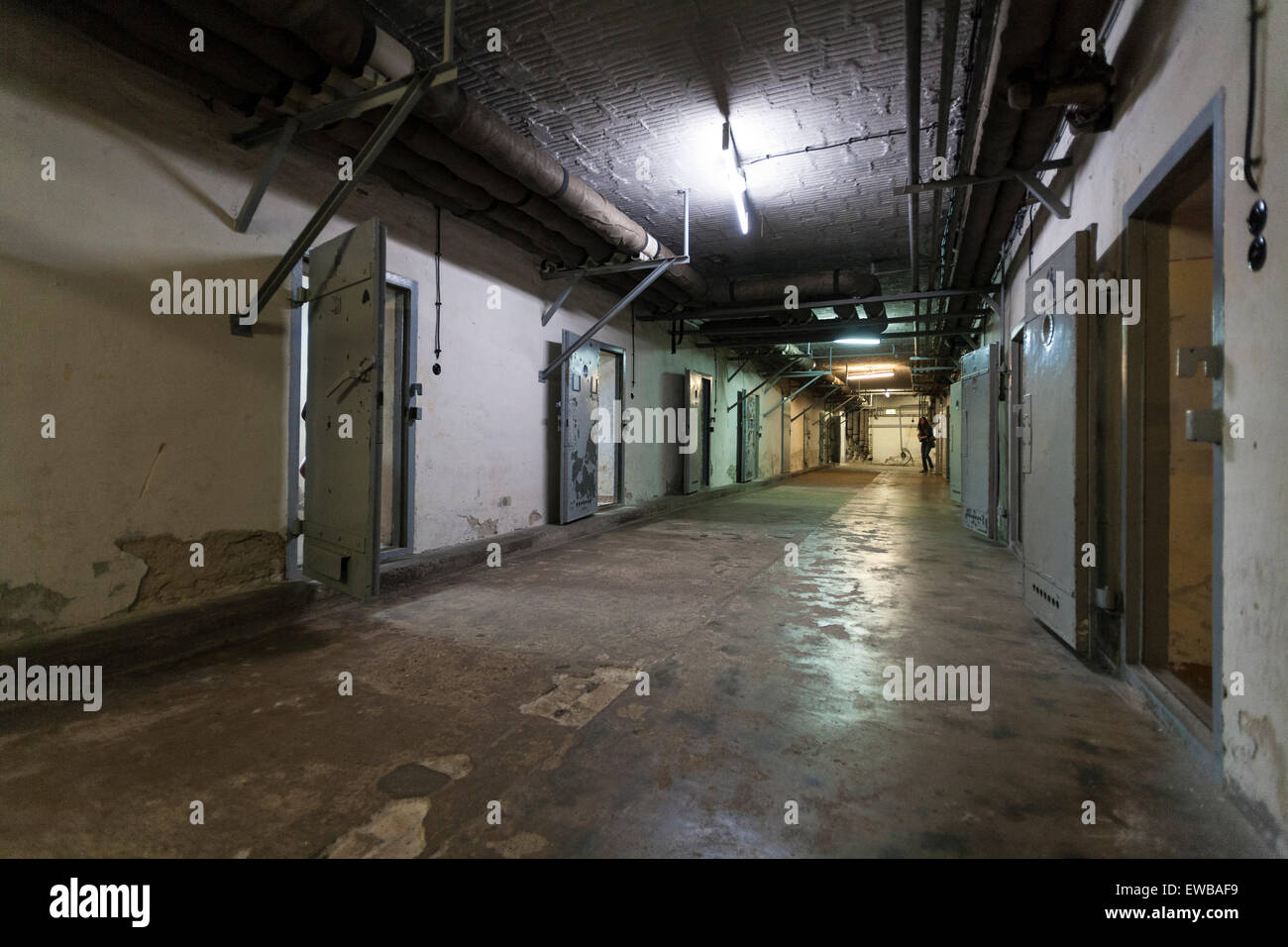 Prison cell at Stasi prison, Hohenschönhausen Memorial, Berlin, Germany Stock Photo