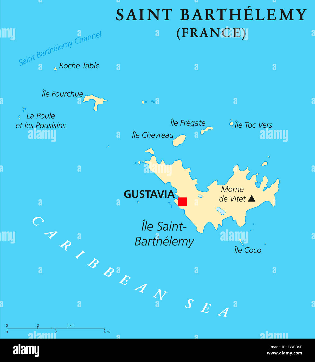 Saint barthelemy island map hi-res stock photography and images - Alamy
