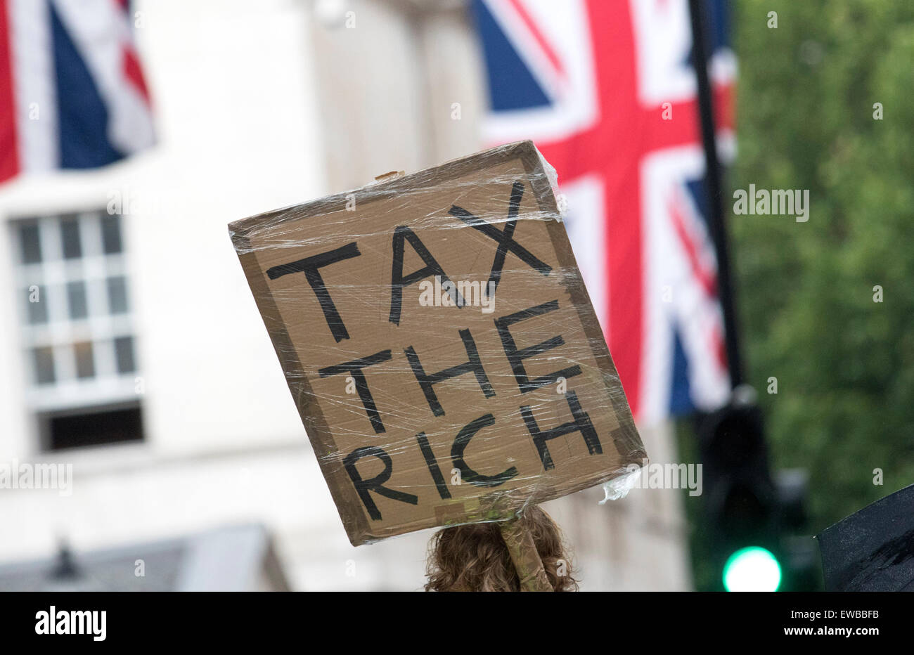 Anti austerity No Cuts protest march demo London Stock Photo