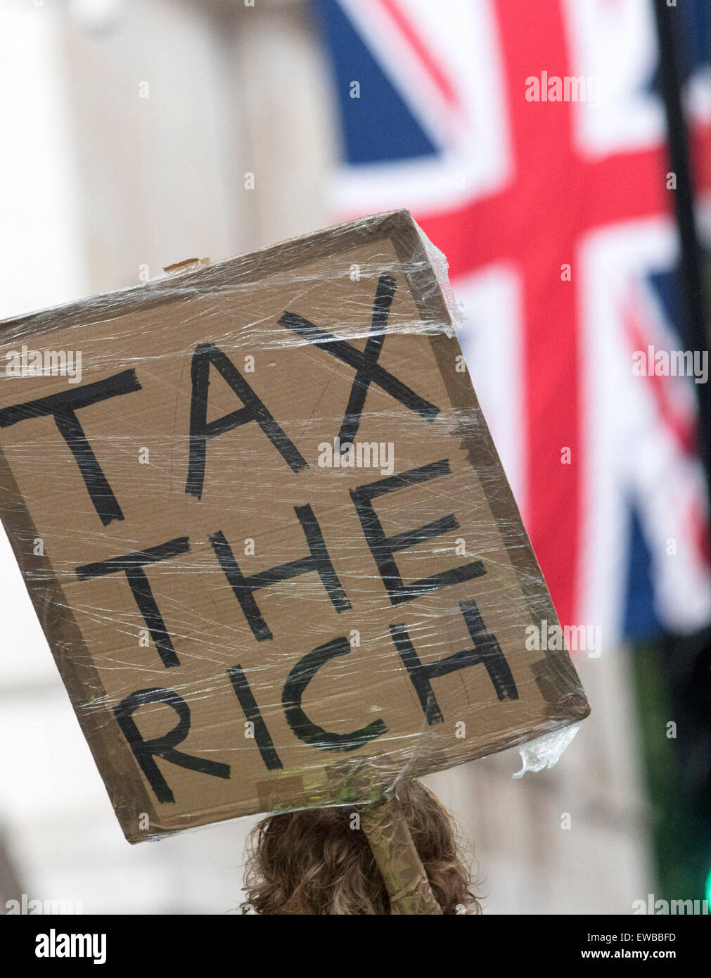 Anti austerity No Cuts protest march demo London Stock Photo