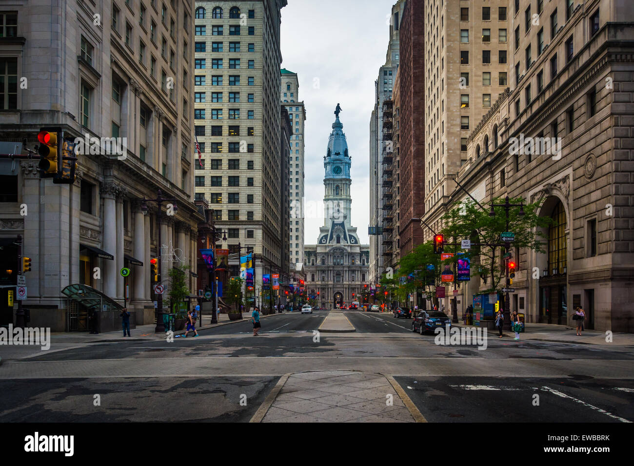 Broad Street, in Center City, Philadelphia, Pennsylvania. Stock Photo