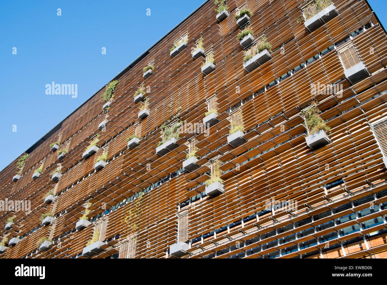 Modern and environmental Nishi Building in New Acton,Canberra , design by Suppose Design Office and Fender Katsalidis, Canberra Stock Photo