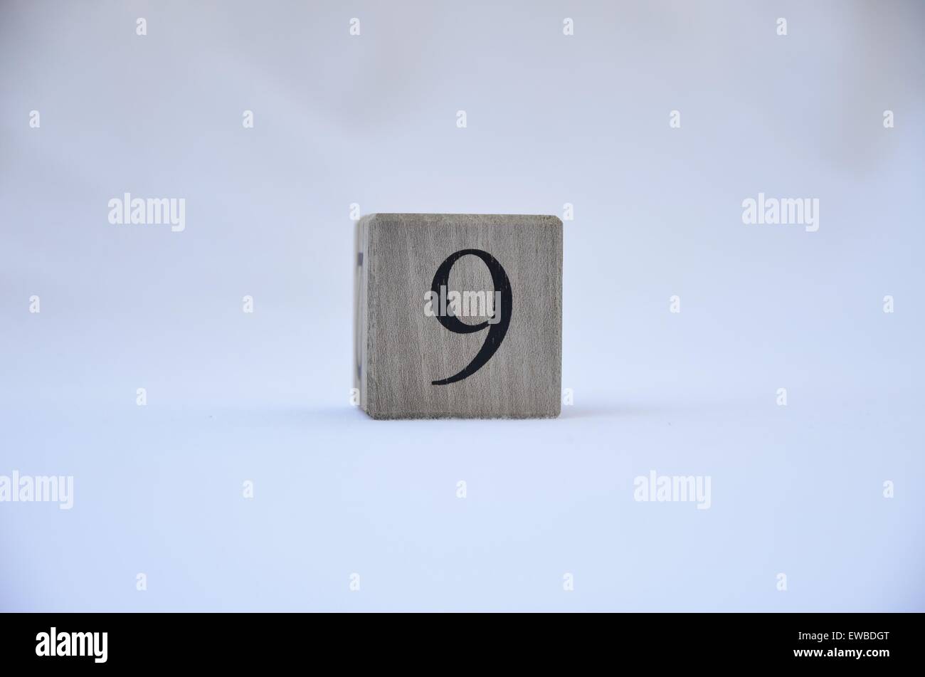 Numbers on wooden cubes Stock Photo