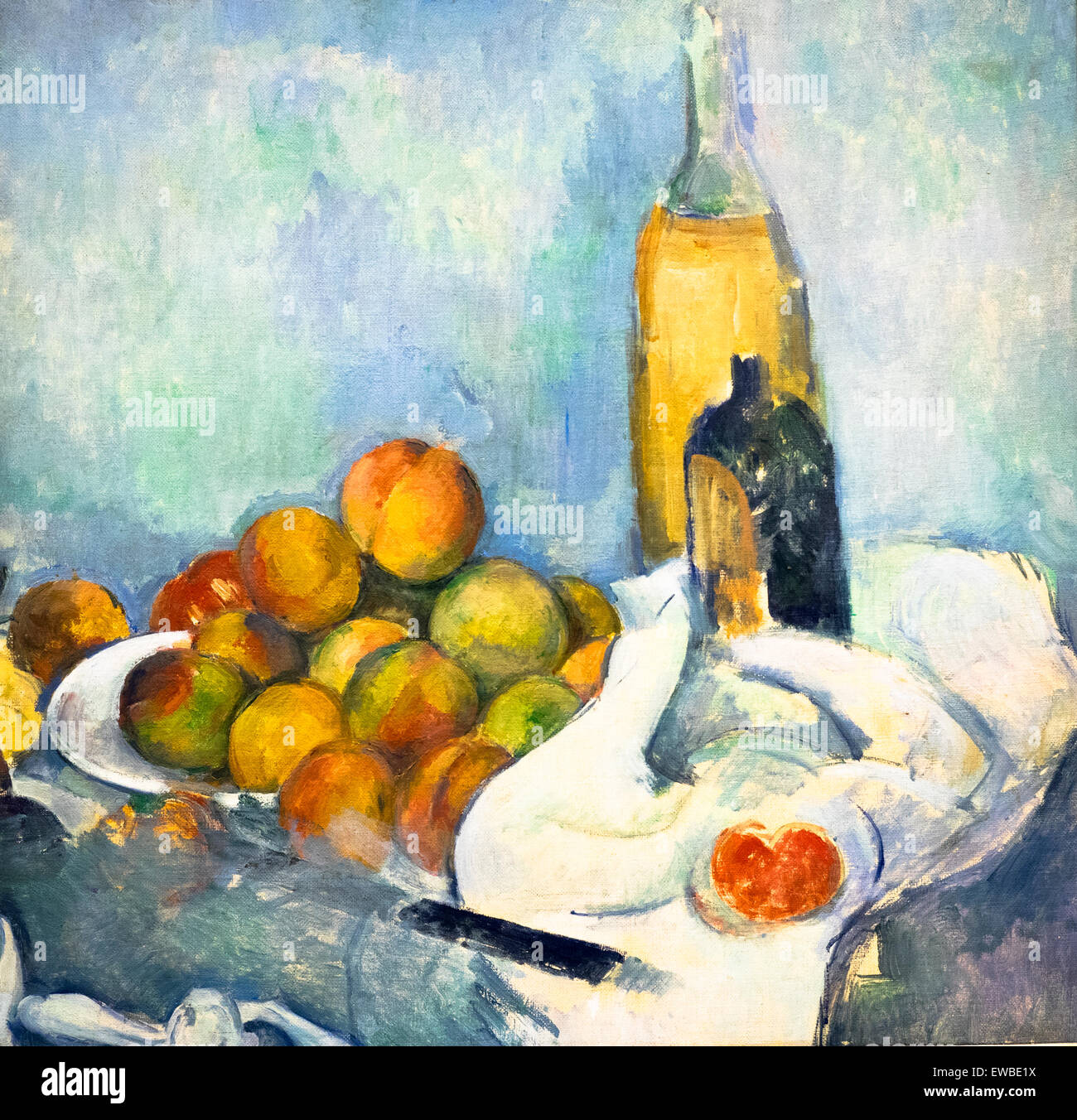 Bottle and Peaches Paul Cezanne (Aix en Provence (FR) 1839-1906) oil on canvas Stock Photo