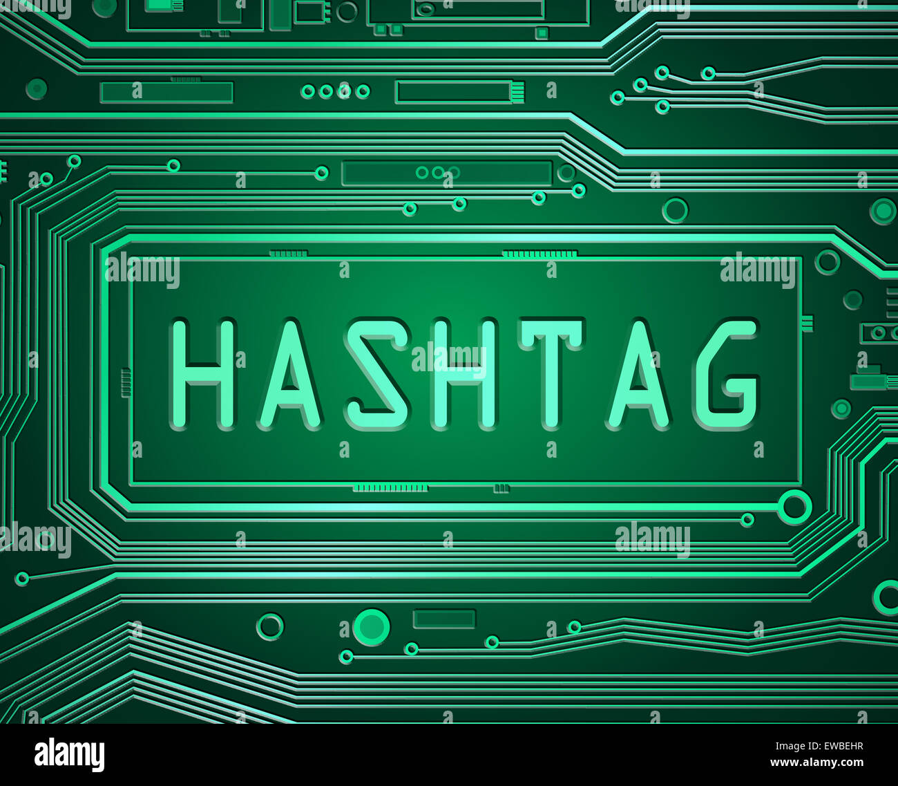 Hashtag concept. Stock Photo