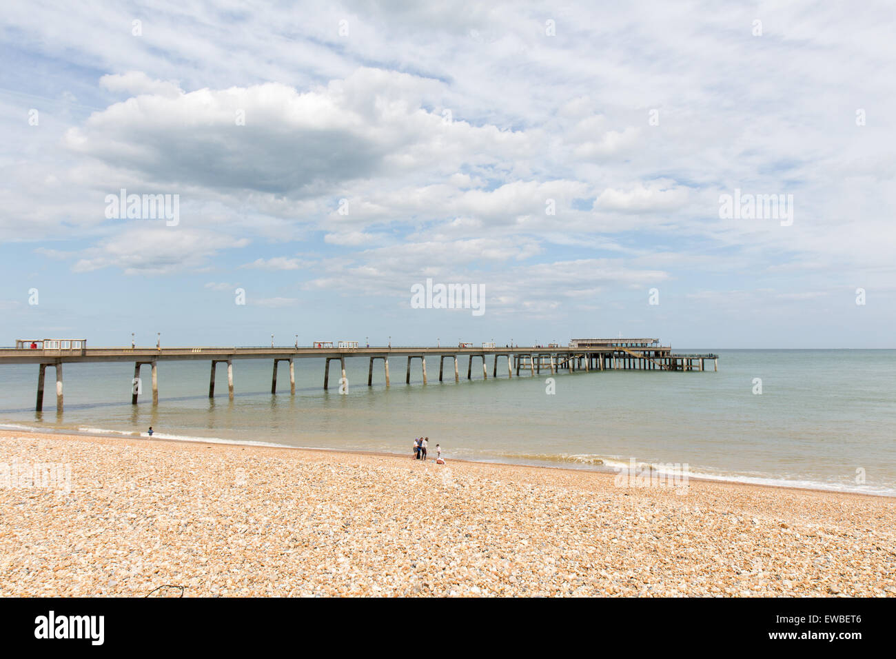 The pier and the beach at Deal in Kent, England Stock Photo