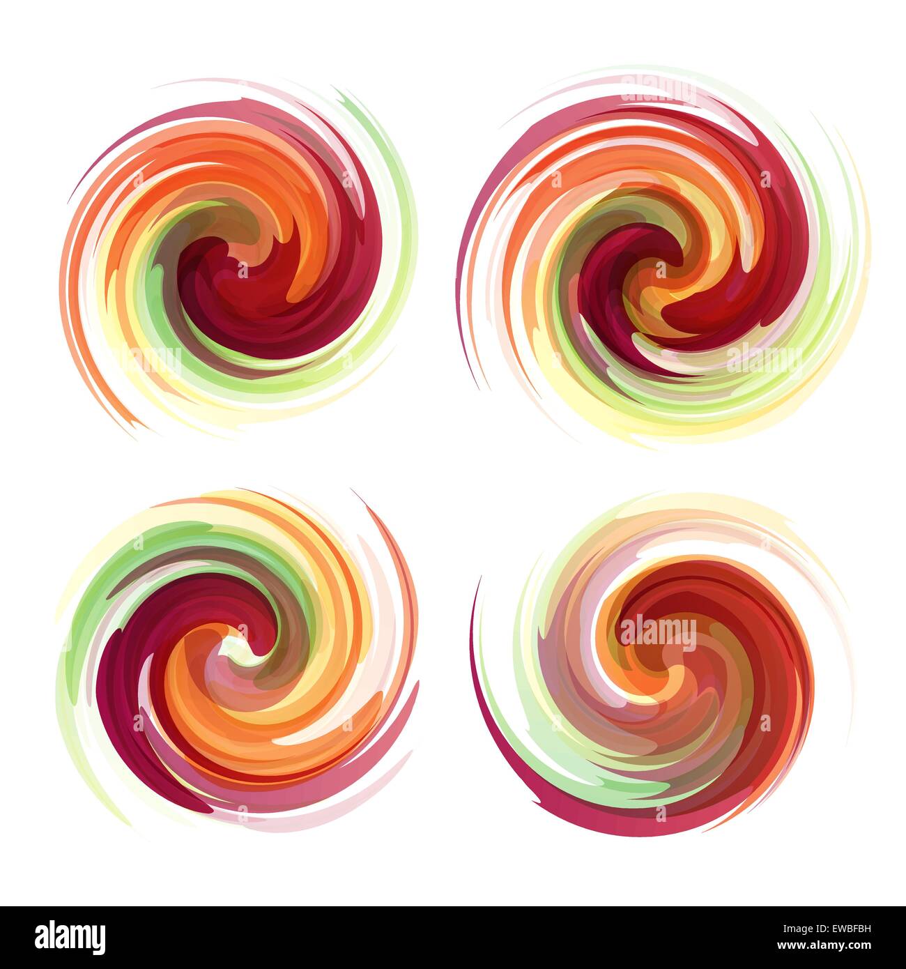 Colorful abstract icon set. Dynamic flow illustration Stock Vector ...