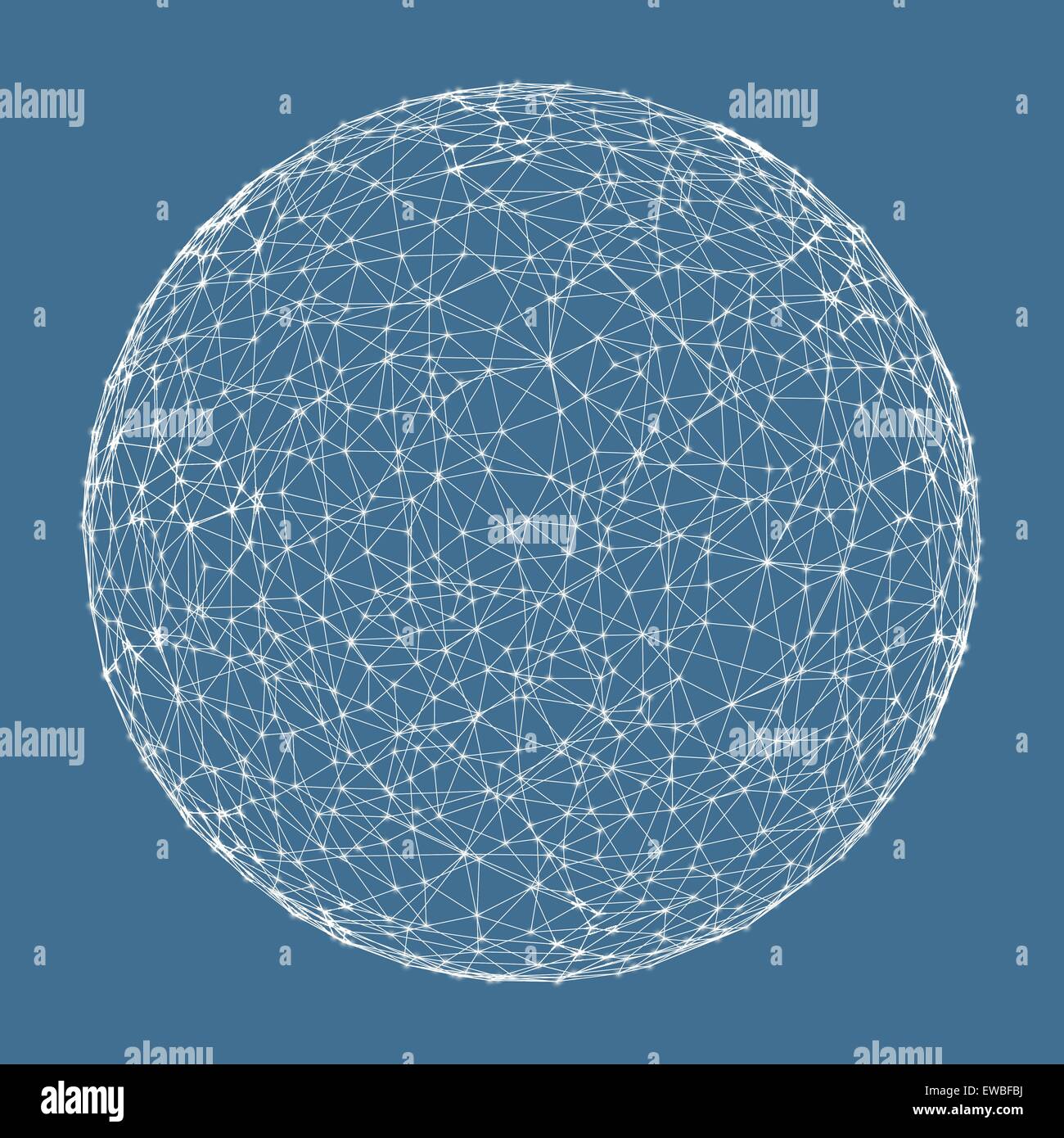 3d sphere. Global digital connections. Technology concept Stock Vector ...