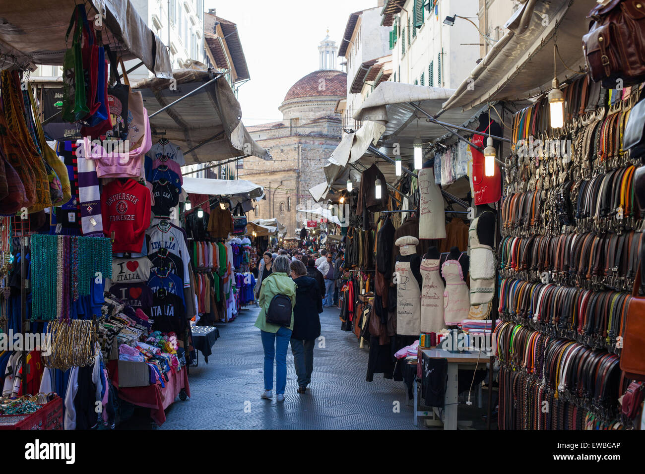 Outdoor market, Florence, Tuscany, Italy Stock Photo Alamy