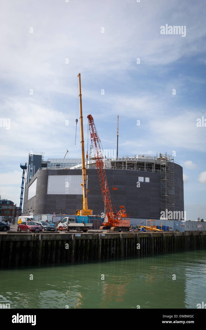 Partly completed Ben Ainslie Racing Team HQ  on Camber Dock, Portsmouth. Stock Photo