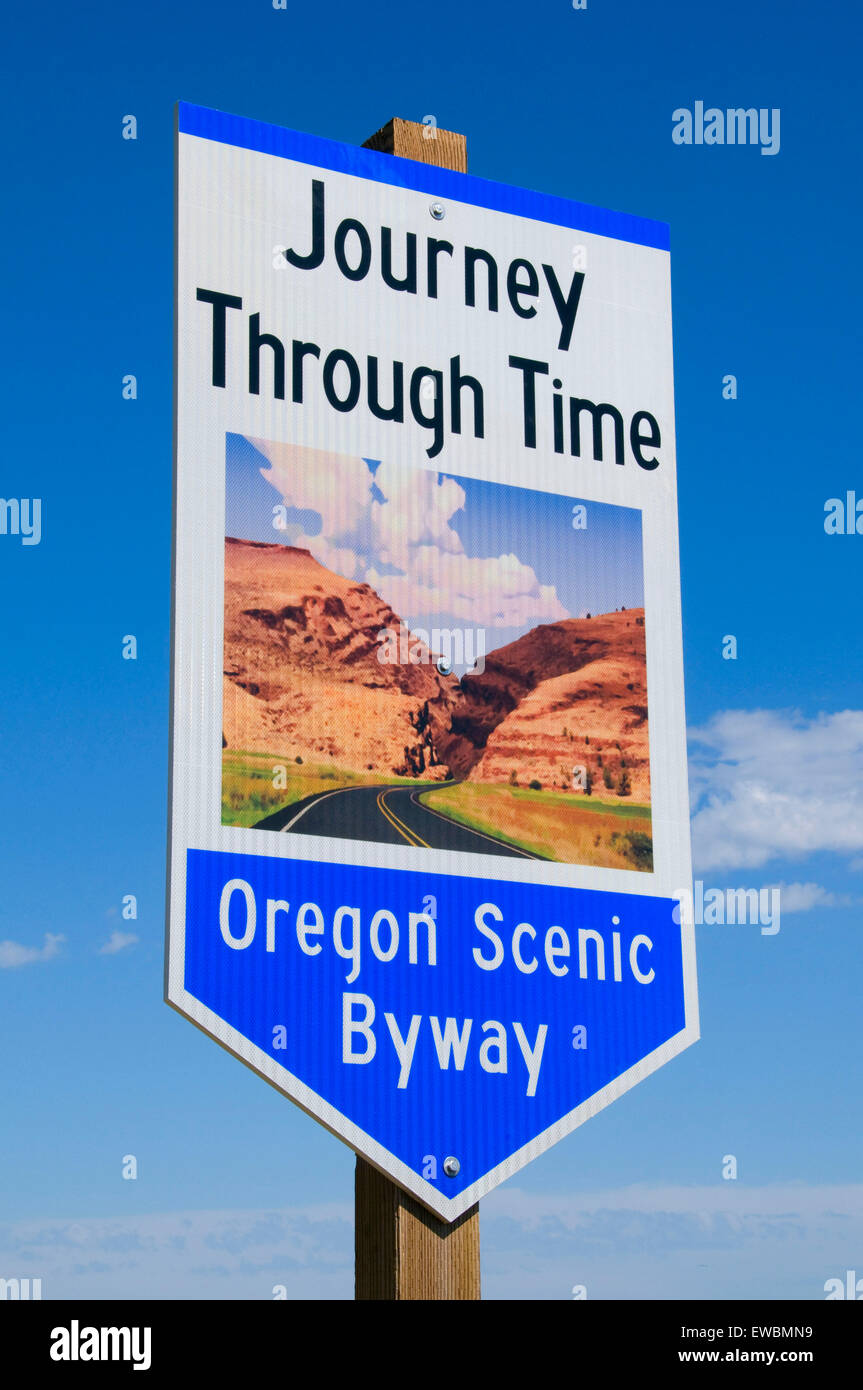 Byway sign, Journey through Time National Scenic Byway, Oregon Stock Photo - Alamy