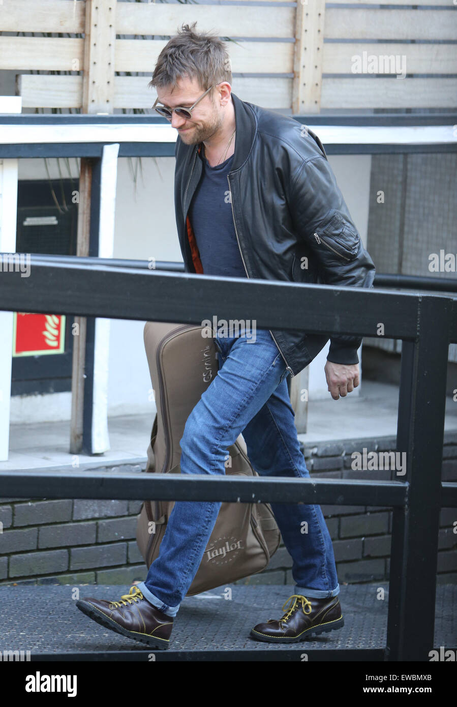 Damon Albarn outside ITV Studios Featuring: Damon Albarn Where: London,  United Kingdom When: 21 Apr 2015 Stock Photo - Alamy