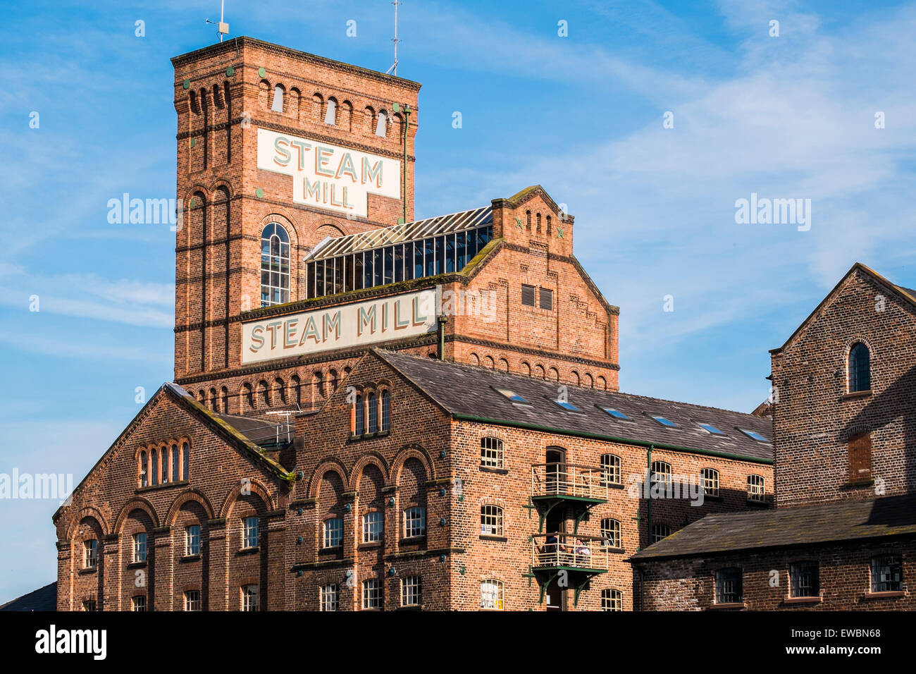 Steam Mill building alongside the Shropshire Union canal Chester