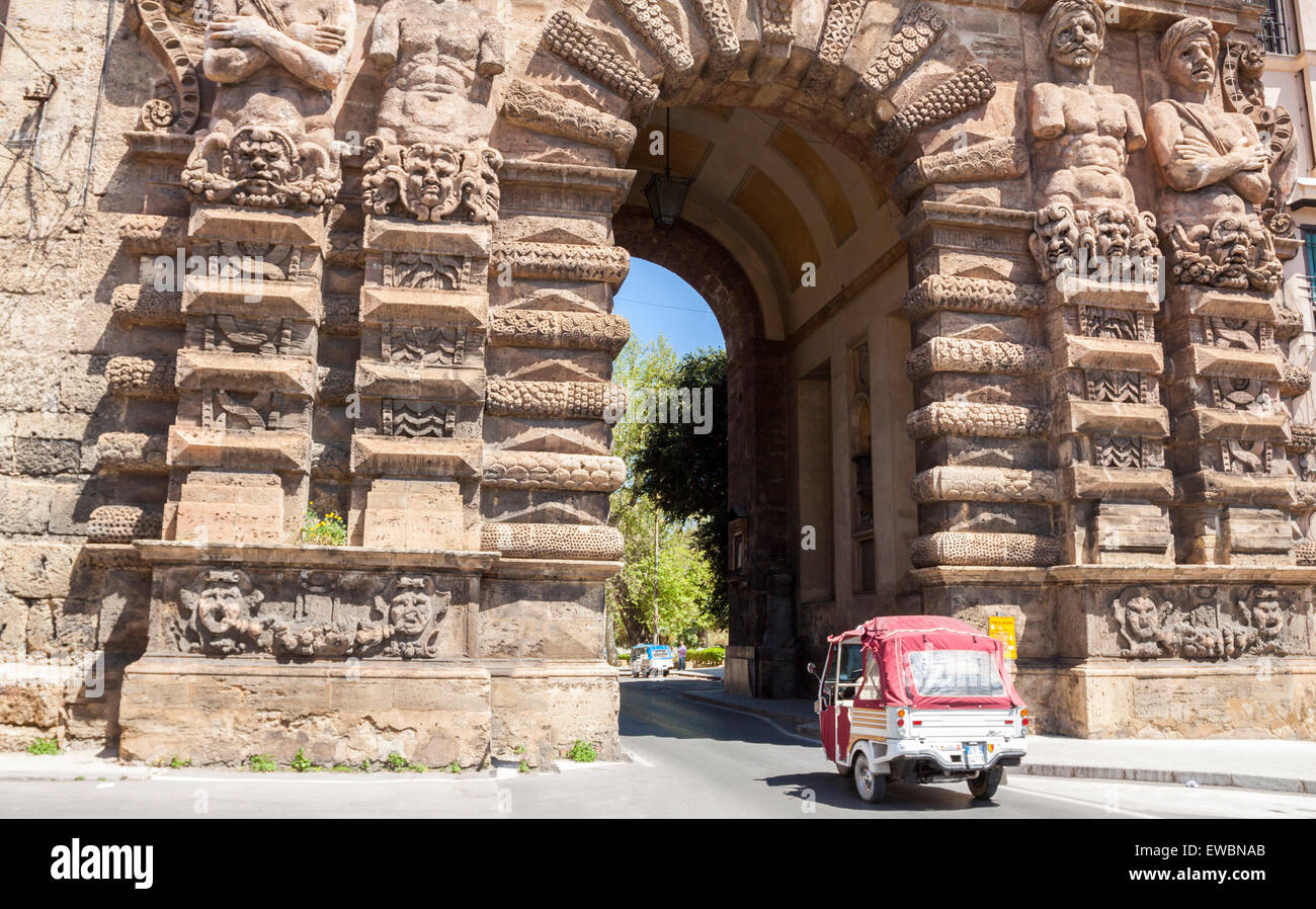 Gateway to the city called New Gate. Palermo, Sicily. Italy Stock Photo