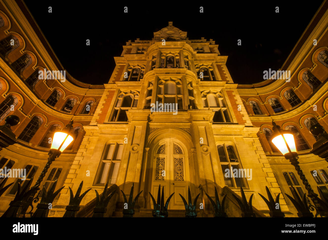 Night time at the Adams Building in the Lace Market area of Nottingham City, Nottinghamshire England UK Stock Photo