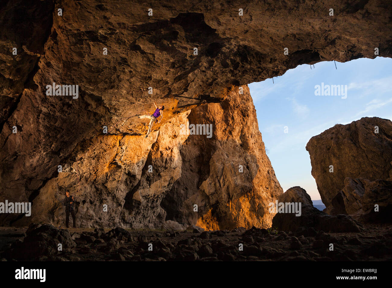 Rock climbing in El Arenal, Hidalgo, Mexico Stock Photo Alamy