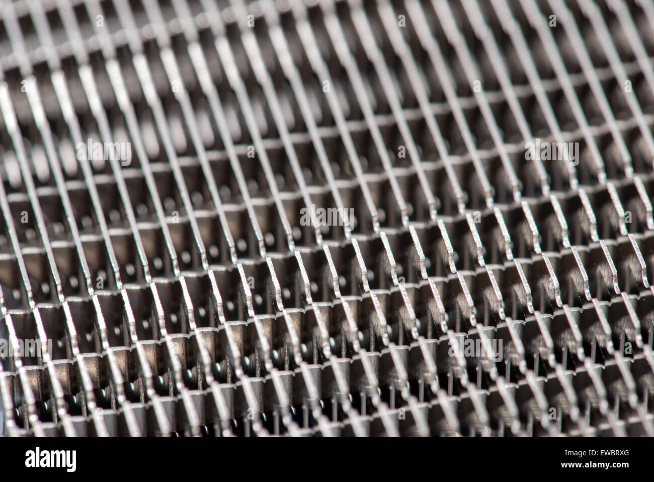Close-up of modern computer processor cooler or radiator or heat sink Stock Photo