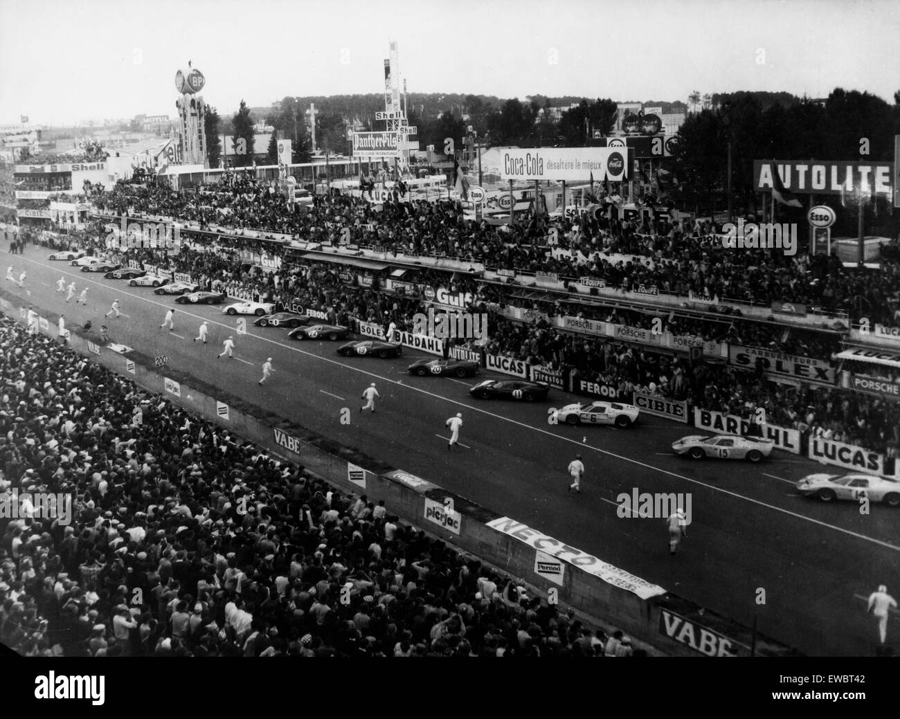 start of le mans race,1967 Stock Photo Alamy