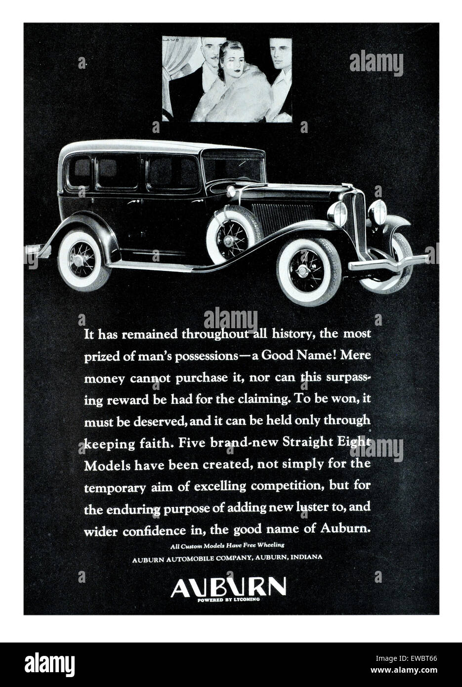 1930s Auburn Automobile sedan saloon car straight eight Stock Photo - Alamy