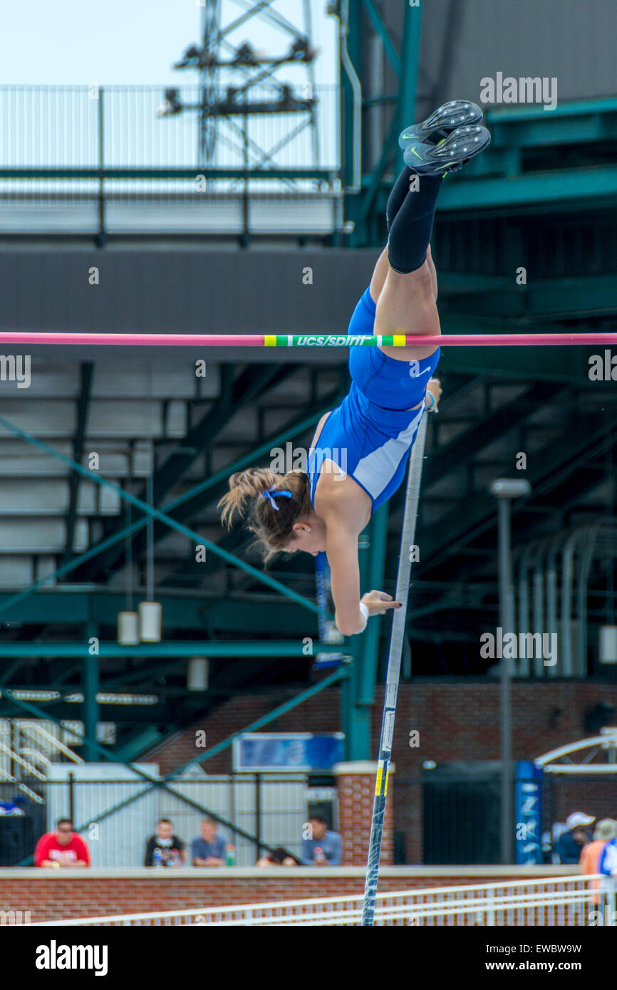 Female Pole Vault Silhouette