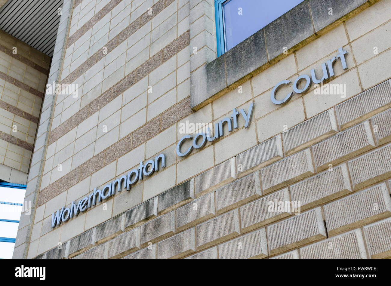 Wolverhampton County Court sign Stock Photo