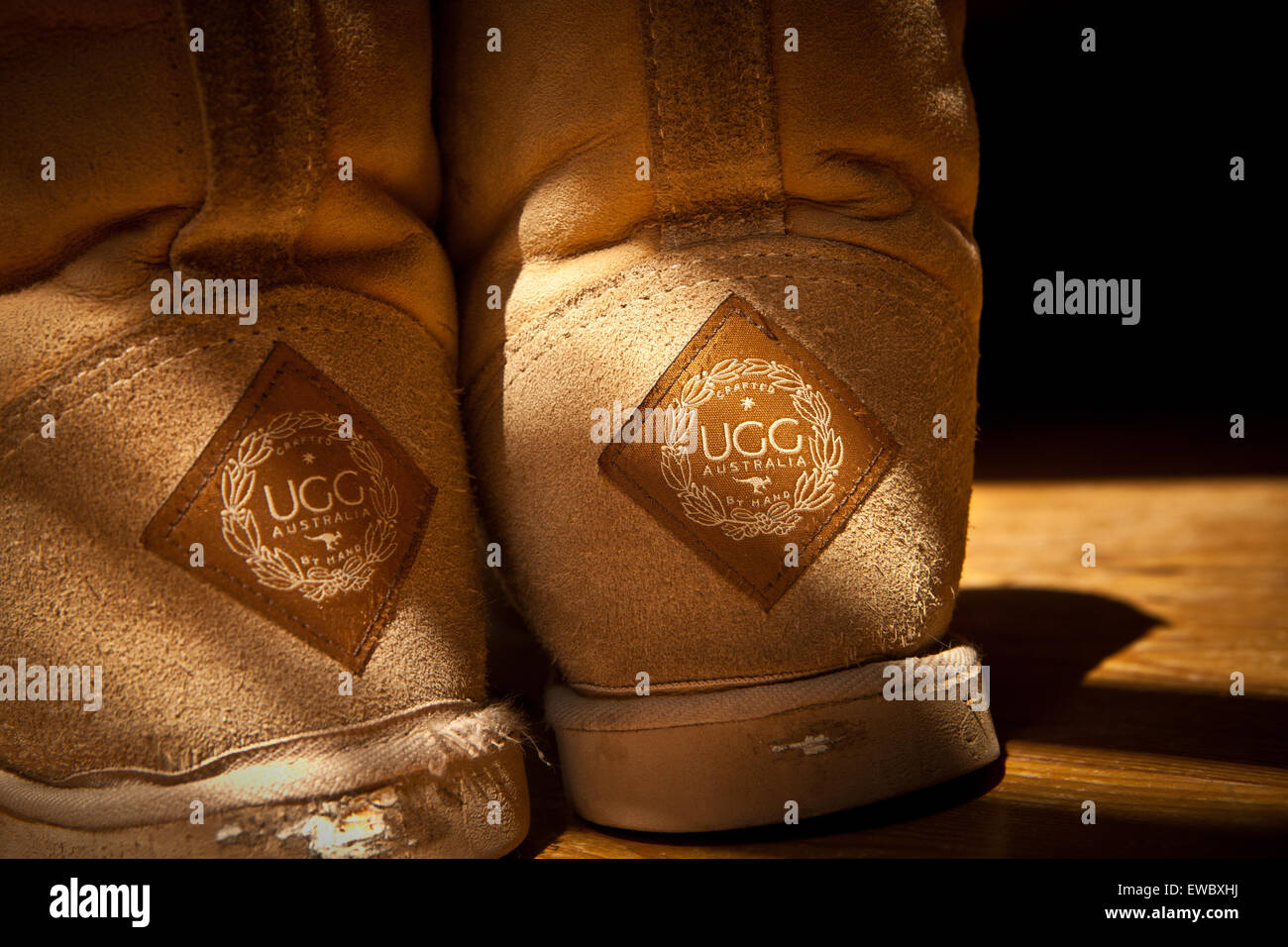 Ugg Boots in the sunlight Stock Photo