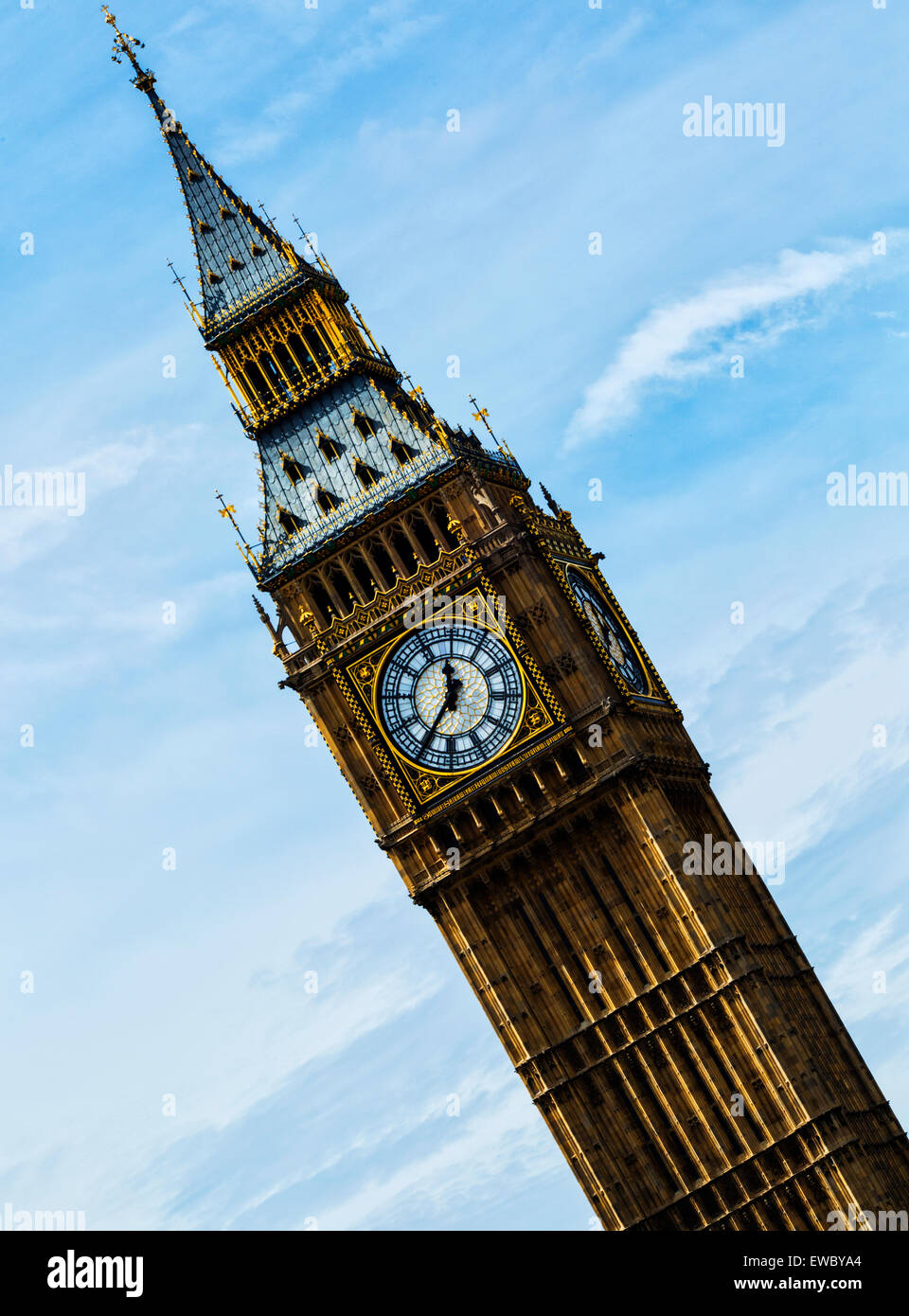 Elizabeth Tower known as Big Ben Clock Tower, London, UK. Stock Photo