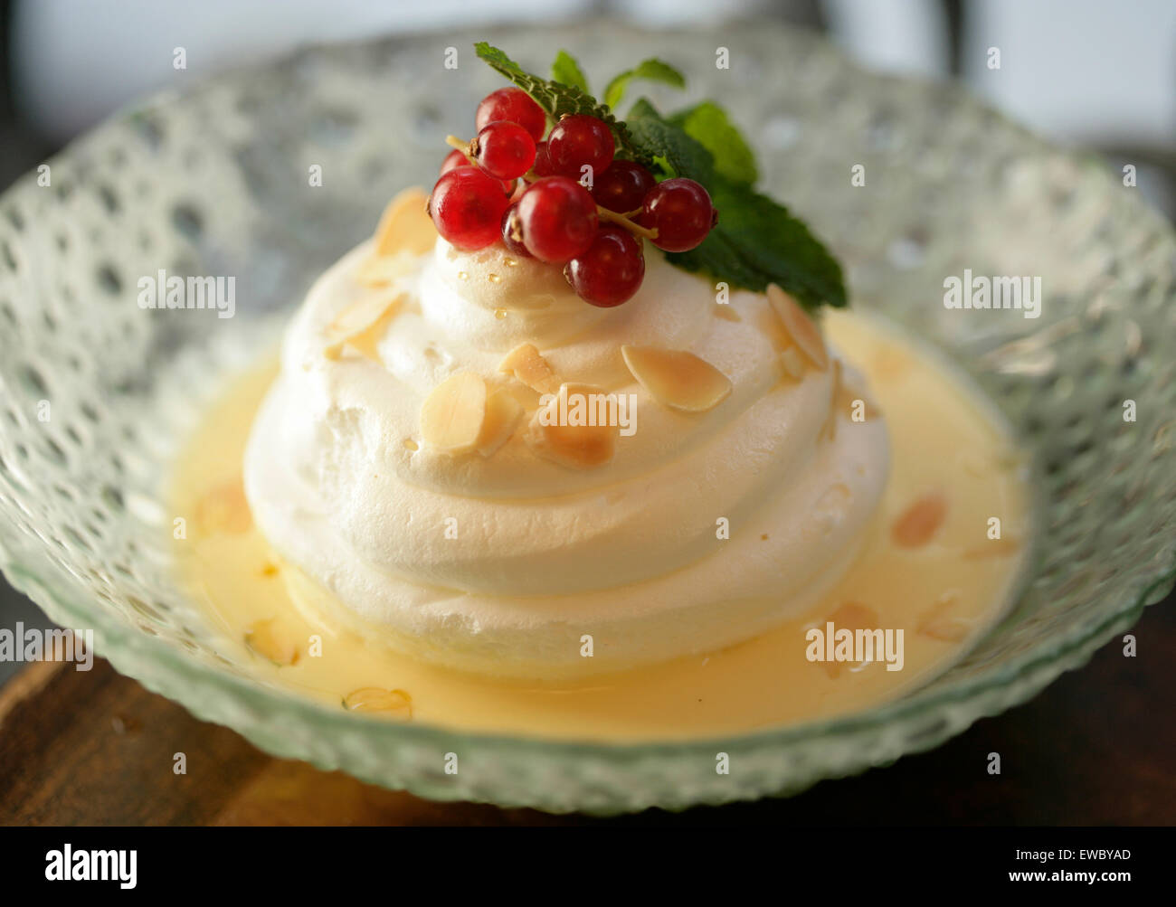 Dessert in a bowl. (closeup Stock Photo Alamy