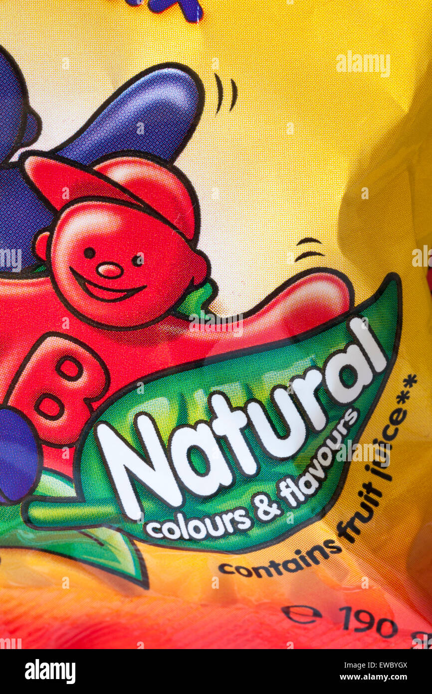 natural colours & flavours contains fruit juice information on packet