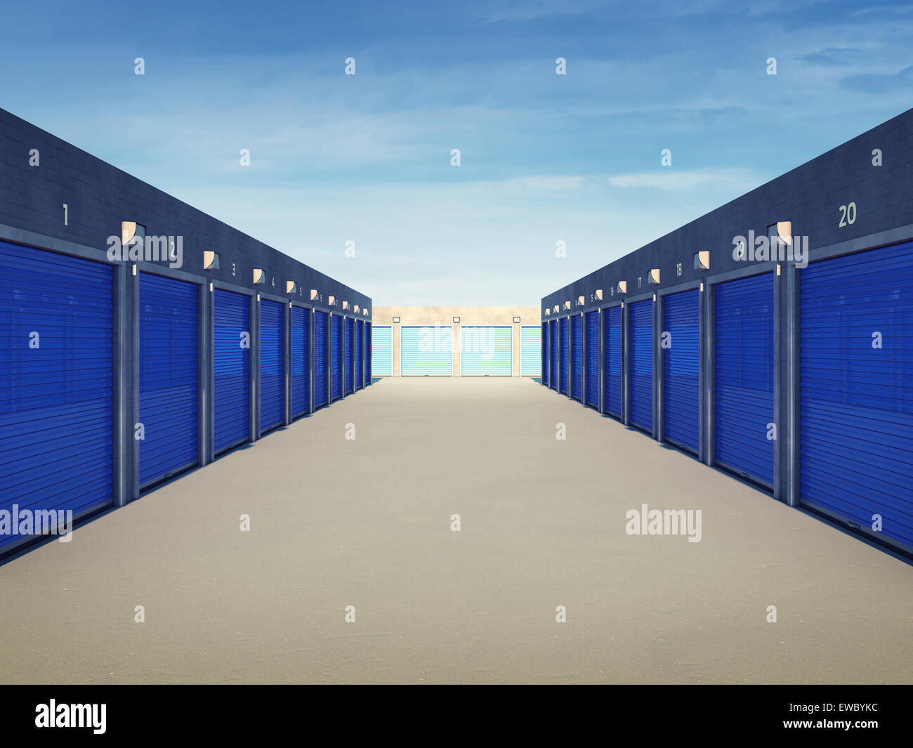 Outdoors storage units , Self storage facility Stock Photo Alamy