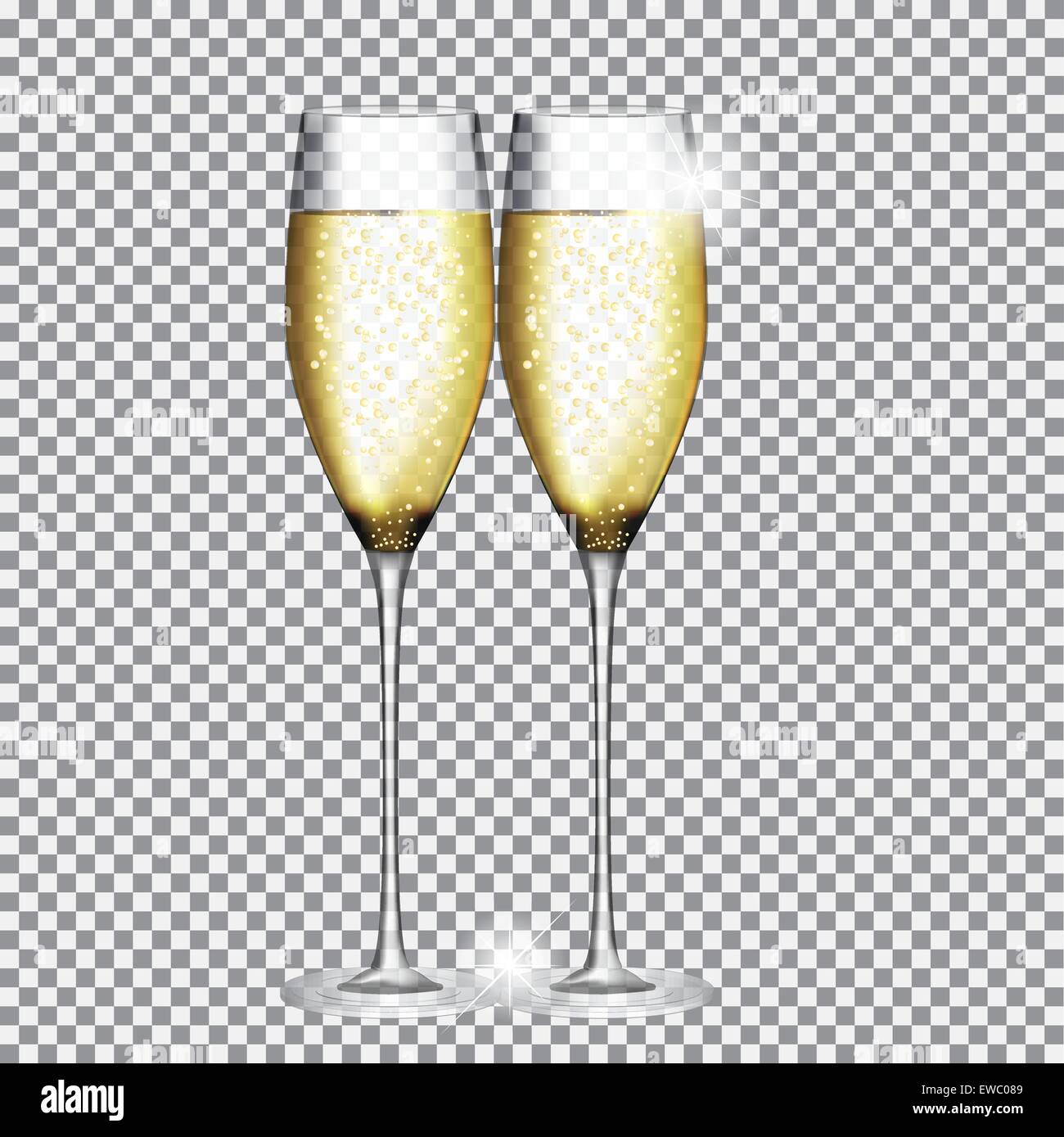 Glass of Champagne Vector Illustration Stock Vector Image & Art Alamy