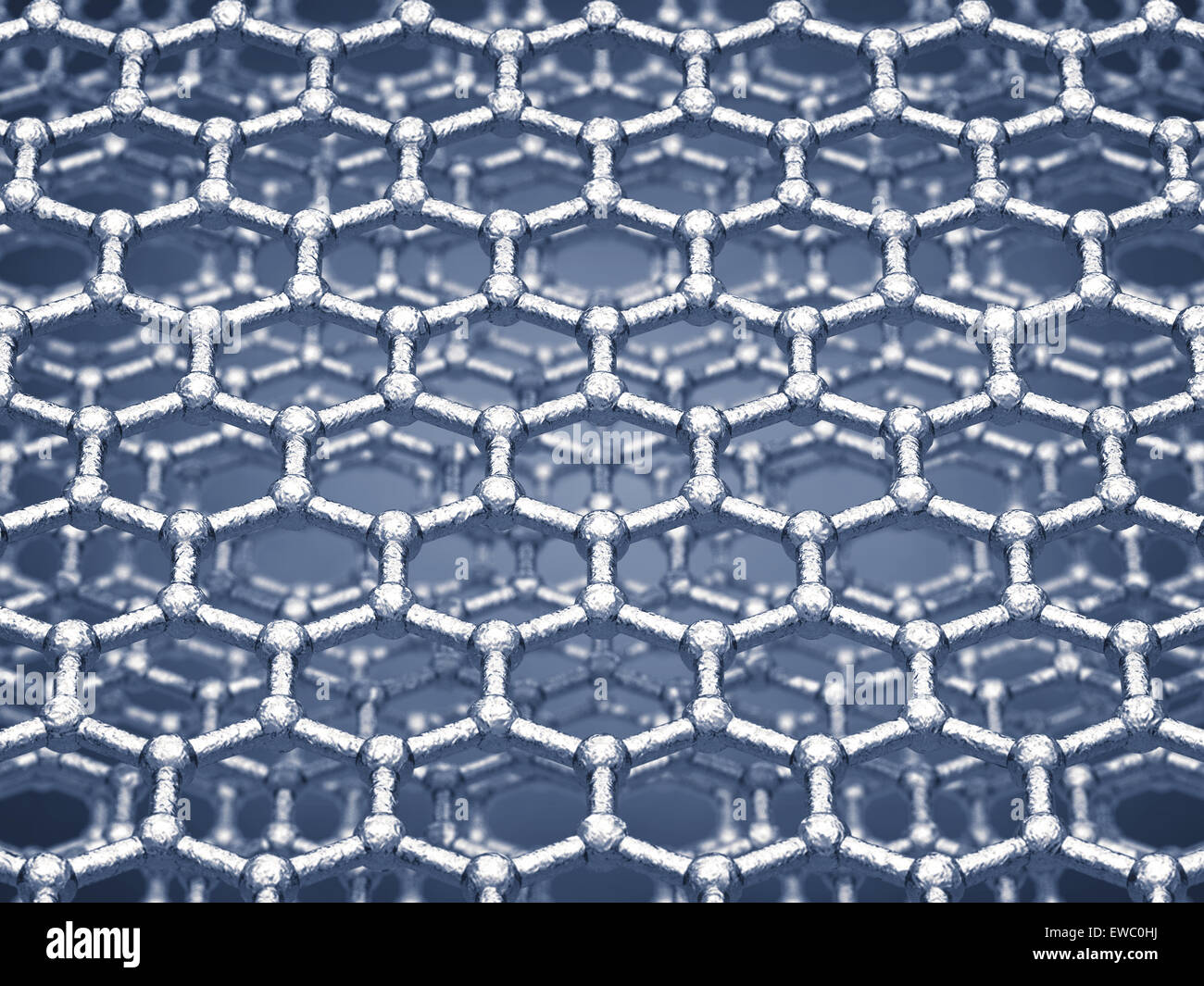 Graphene sheets structure , Nanotechnology Stock Photo