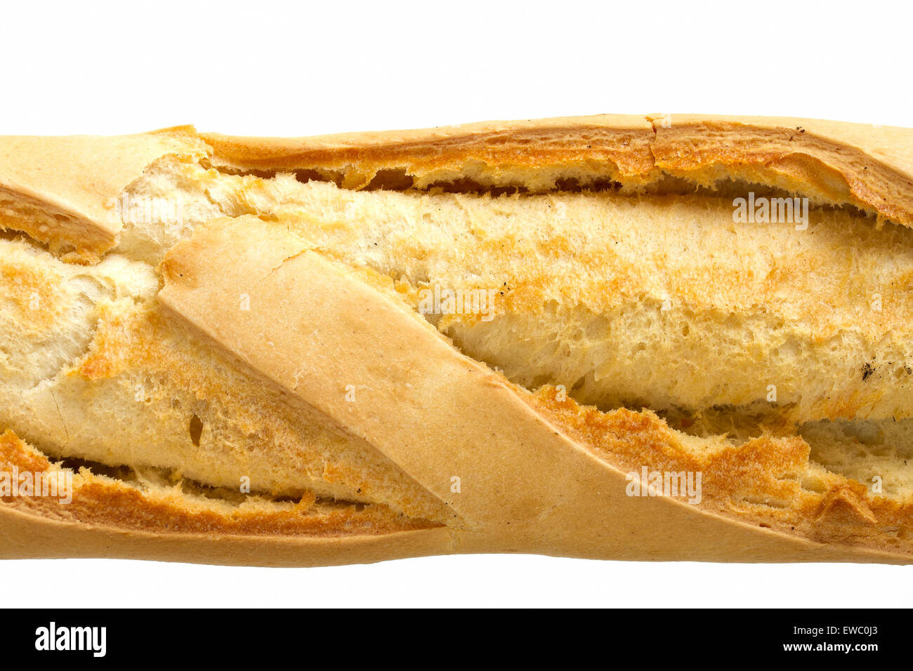 Close up image of crusty baguette Stock Photo