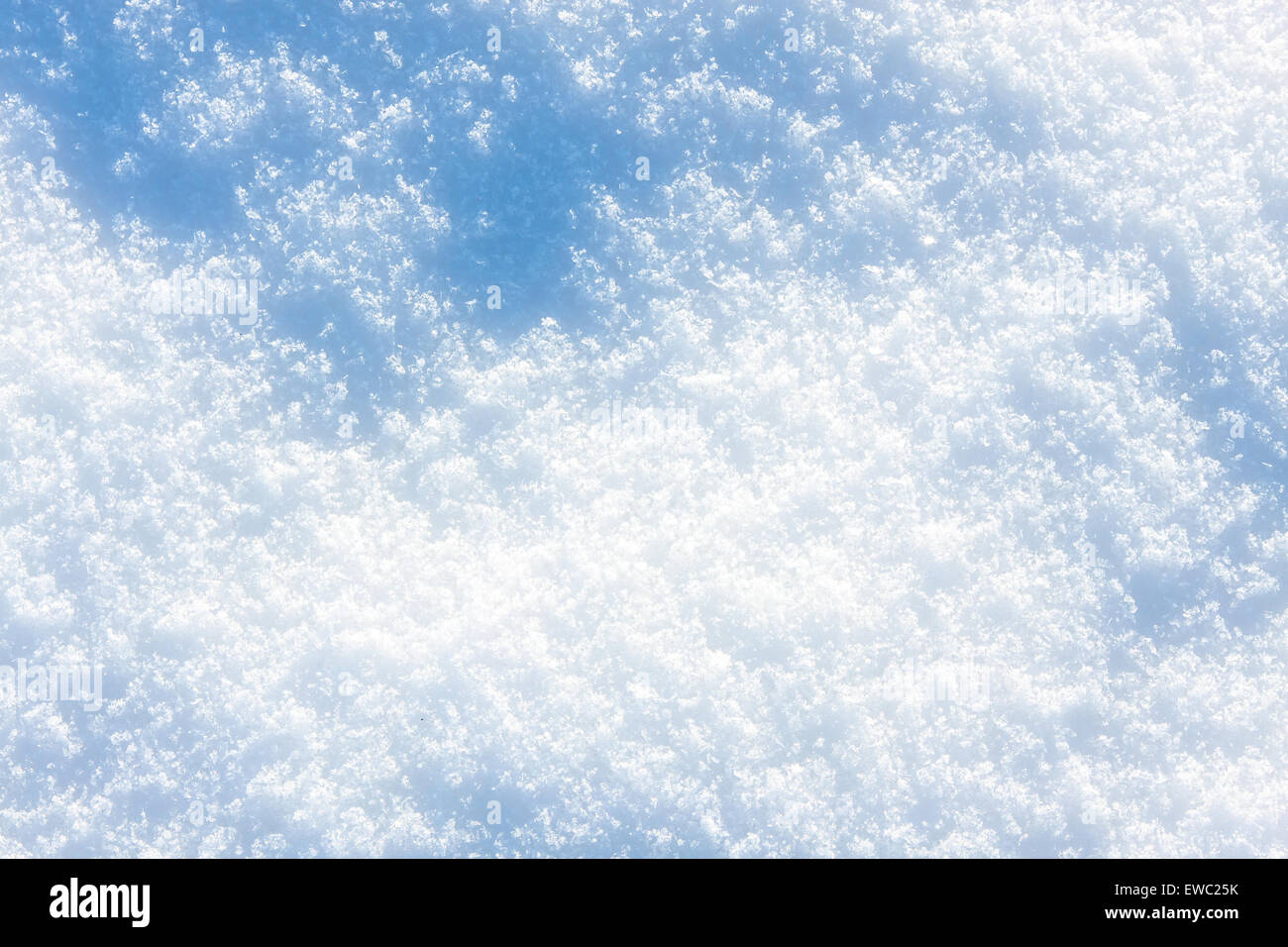 Snow in blue tone - texture or background Stock Photo