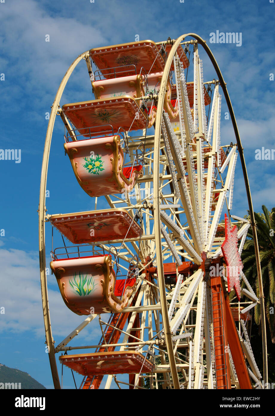 Ferris Wheel, Menton, Cote D'Azure, France. Stock Photo