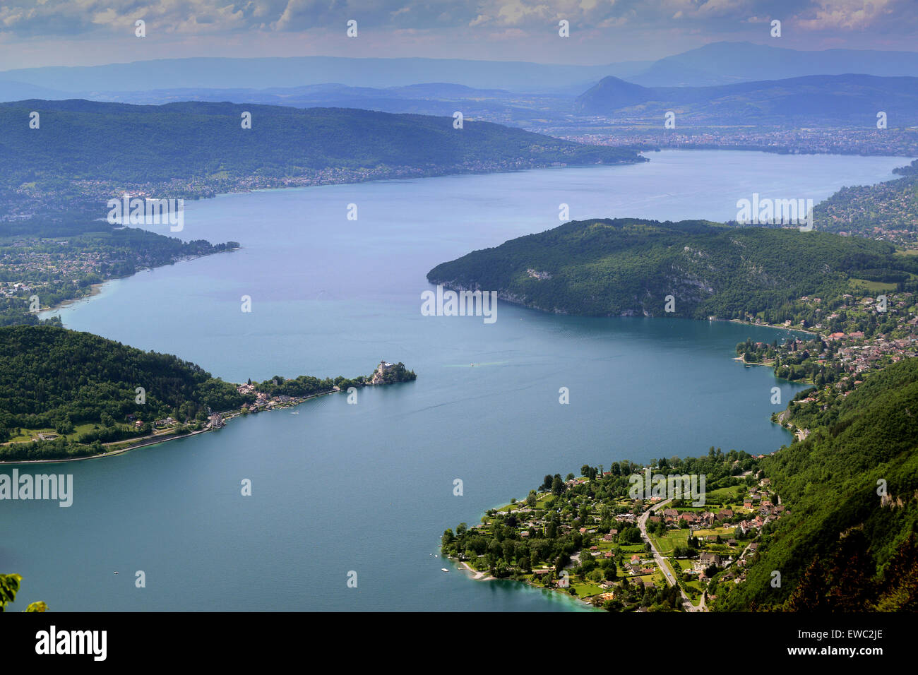 Lake Annecy France aerial view lac Stock Photo
