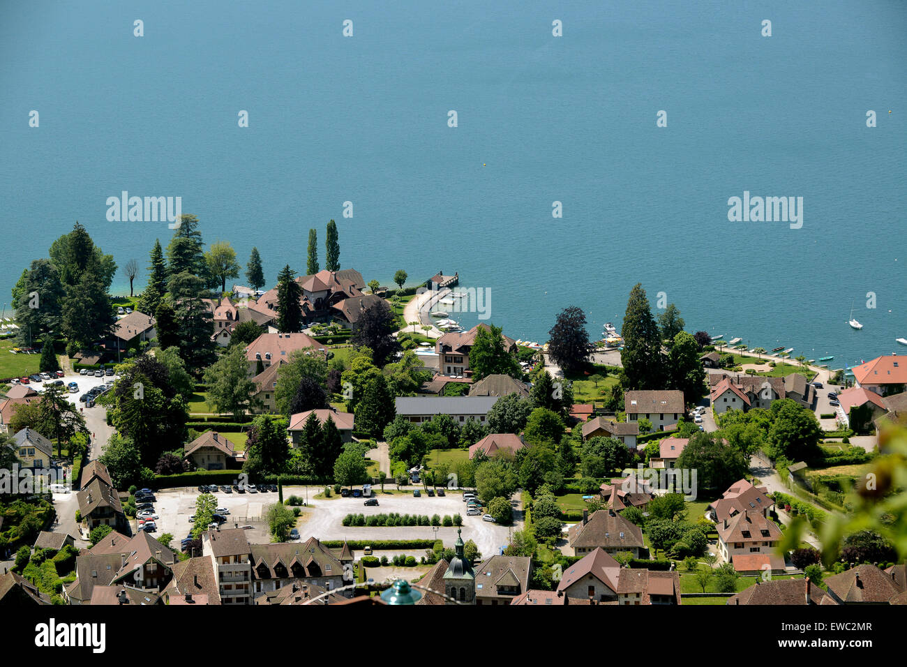 Talloires on Lake Annecy in France lac Stock Photo