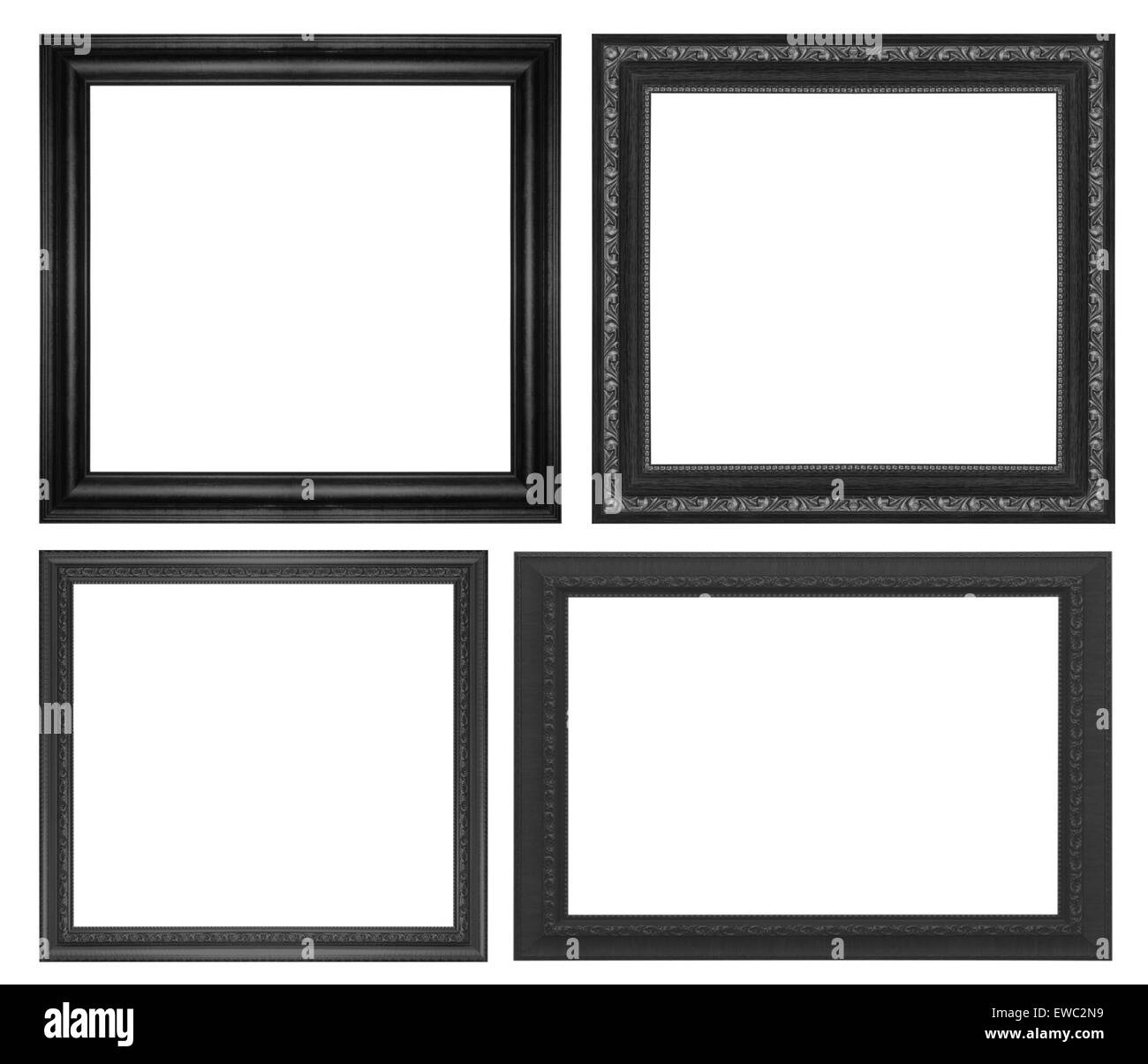 Black picture frame isolated on white background Stock Photo Alamy