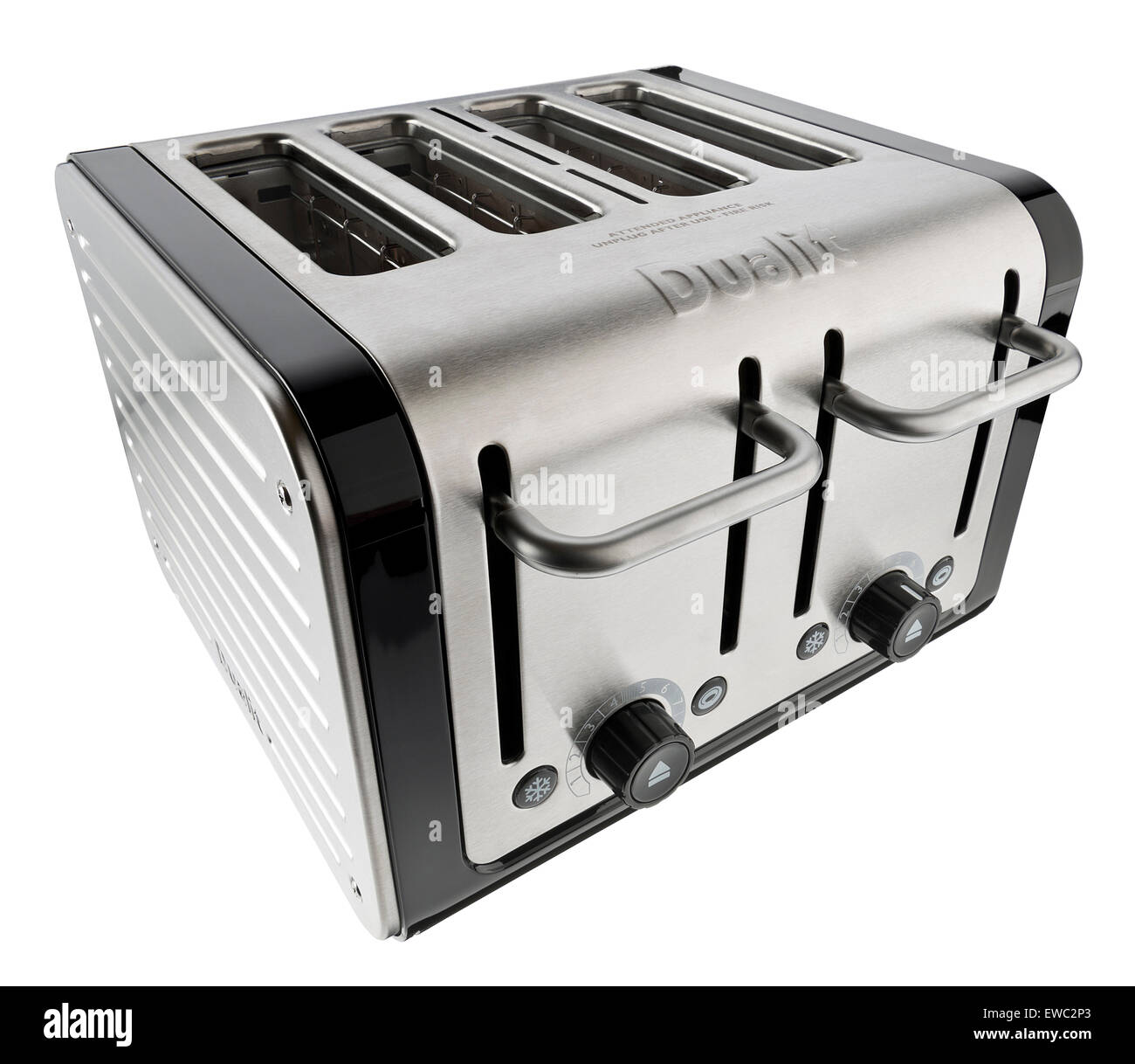 Dualit 4 slice toaster in brushed aluminum design Stock Photo Alamy